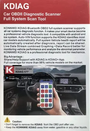 Konnwei KDIAG Bluetooth OBD2 Full System Diagnostic Tool