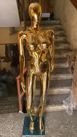 Size 12 Faceless Gold Chrome Female Display Mannequin