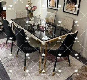 Turkey Marble Dining Table With Six Chairs.