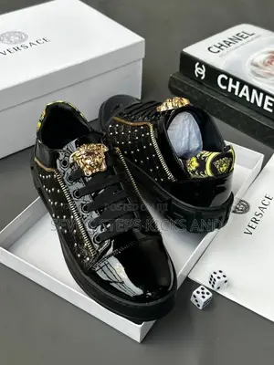 Original Quality Versace Medusa Gloss Lùxury Flat Sneakers