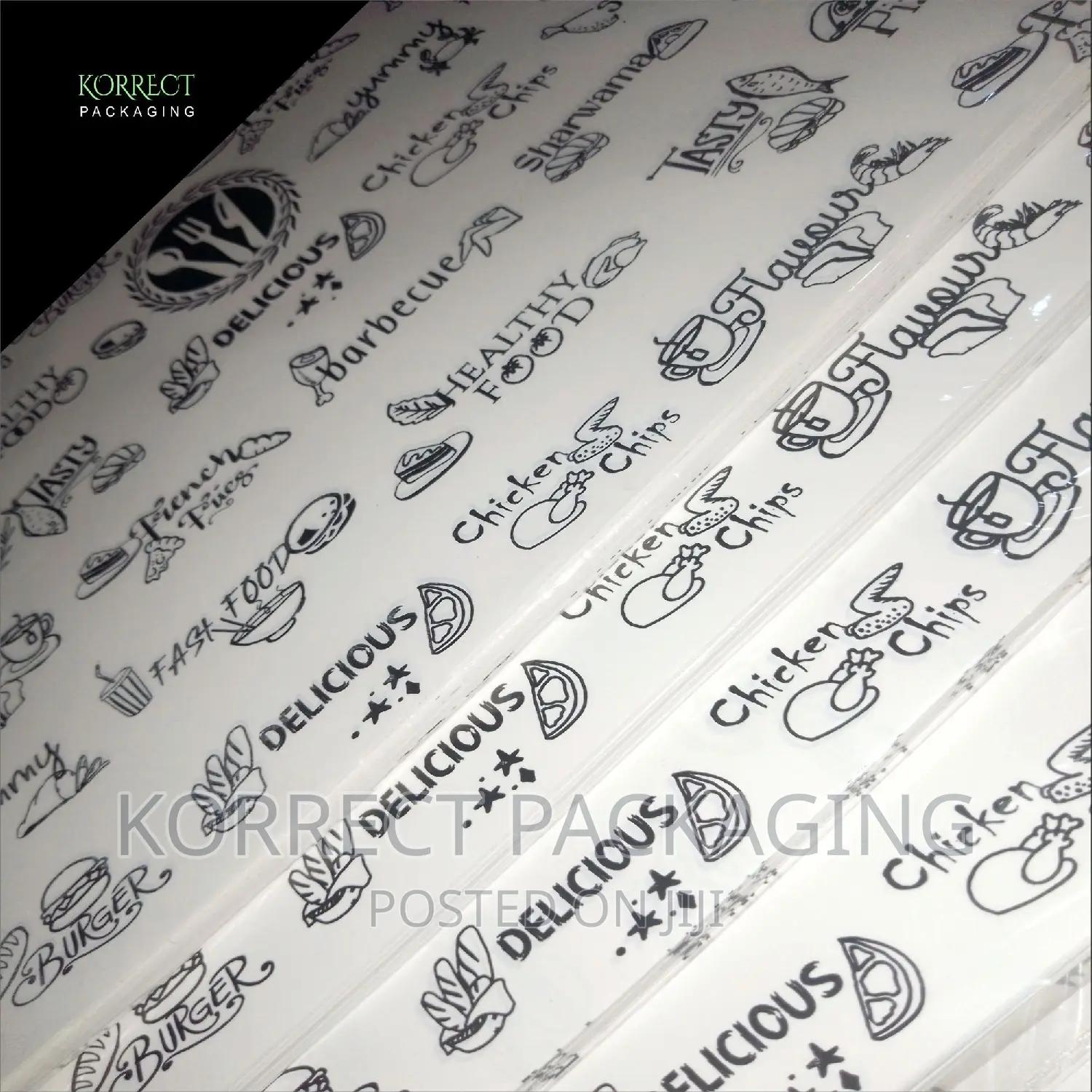 Black Generic Greaseproof Deli Paper
