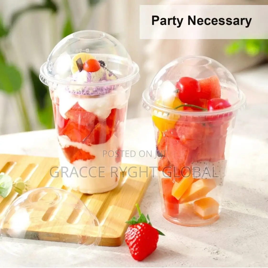 500 Clear Plastic Parfait Cups With Lids
