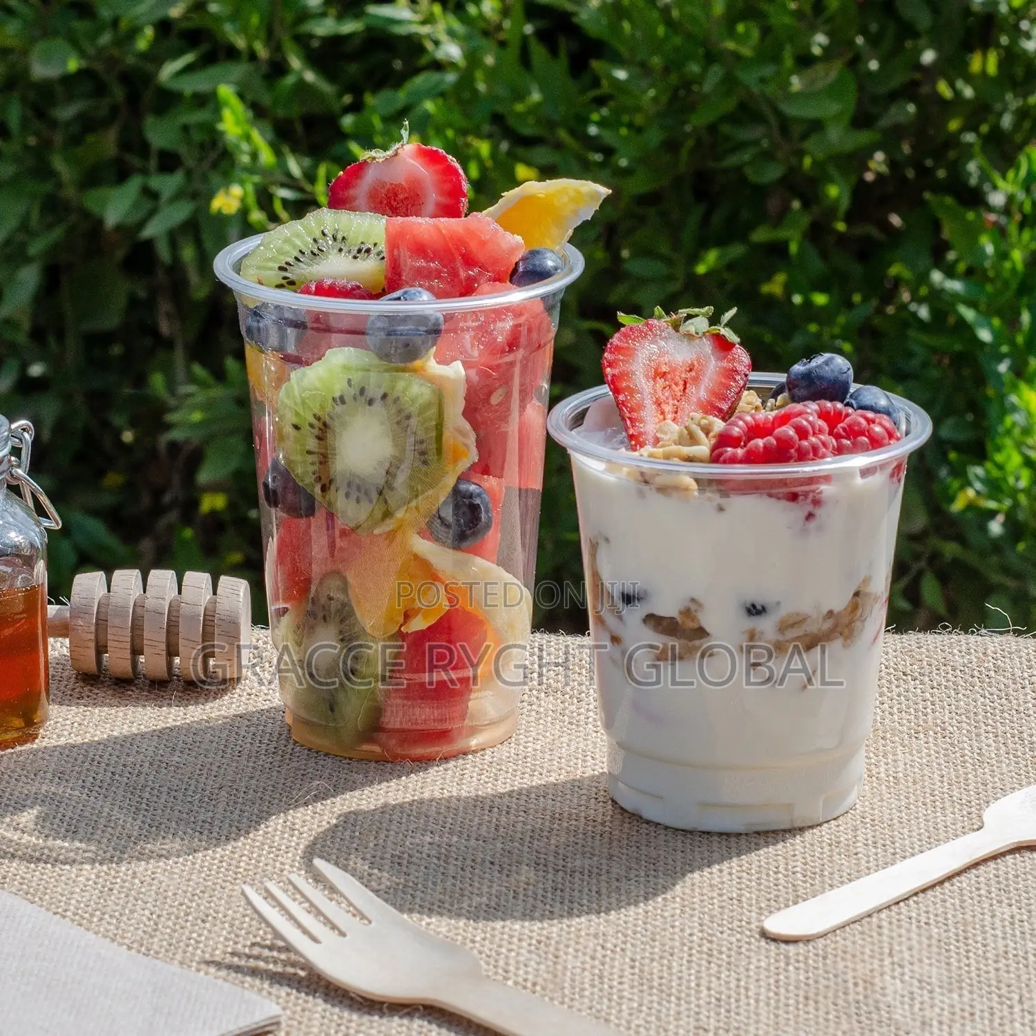 500 Clear Plastic Parfait Cups With Lids