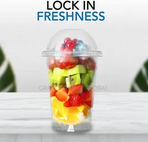 500 Clear Plastic Parfait Cups With Lids