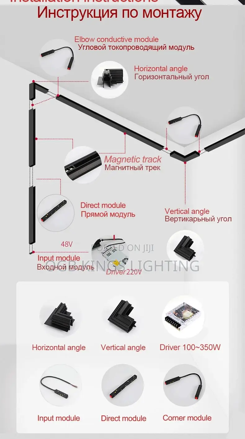 Magnetic Track Light Embedded Led Spotlight Downlight