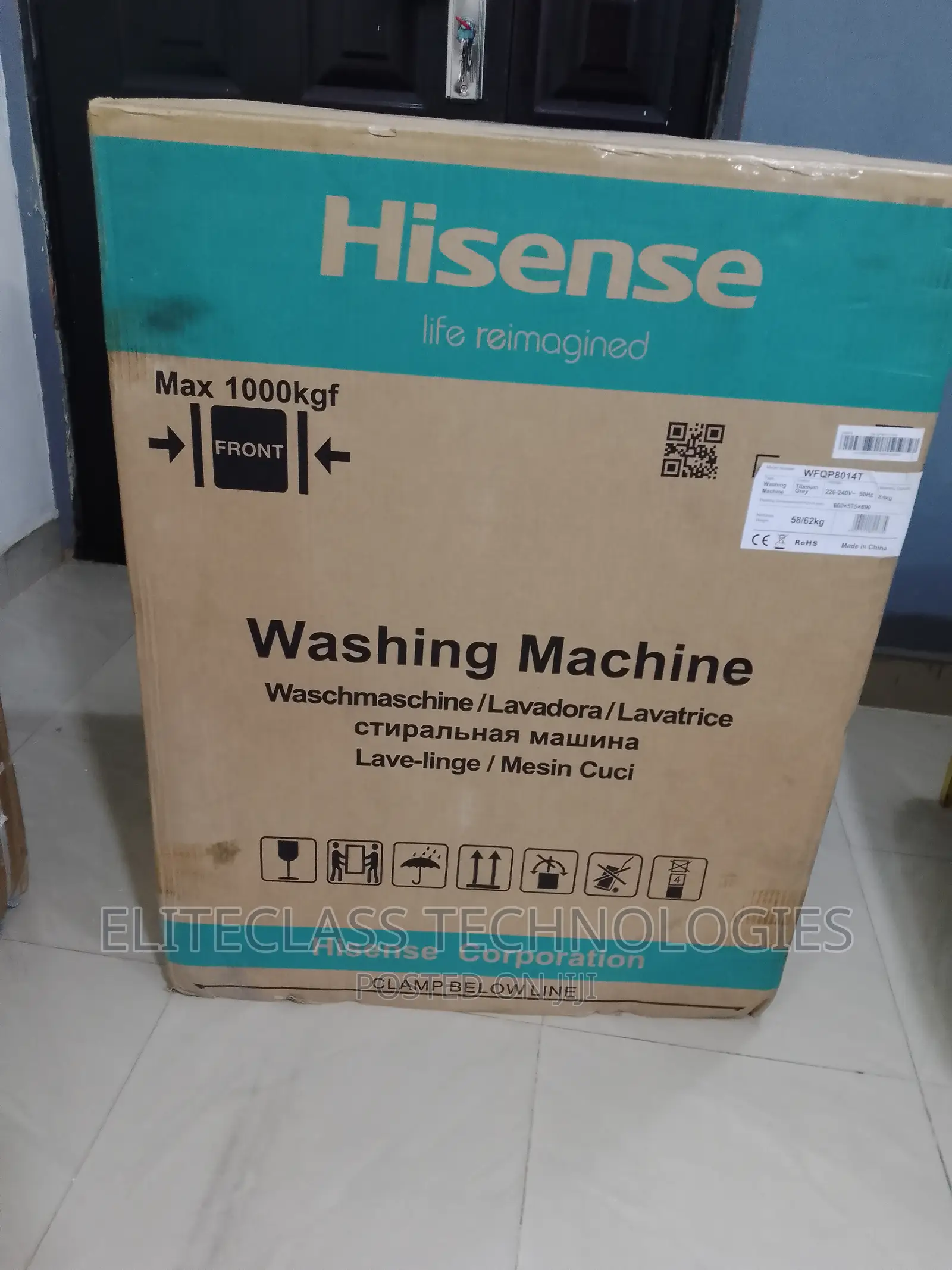 Hisense WFQP8014T Durable 8KG Front Load Washing Machine