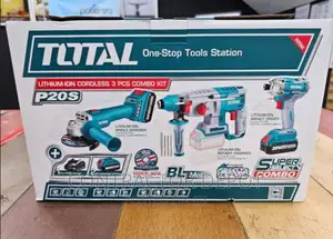 Total 3pcs Cordless 20V Li-Ion Brushless Combo Kit Set