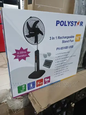 Polystar 16inches Rechargeable Fan