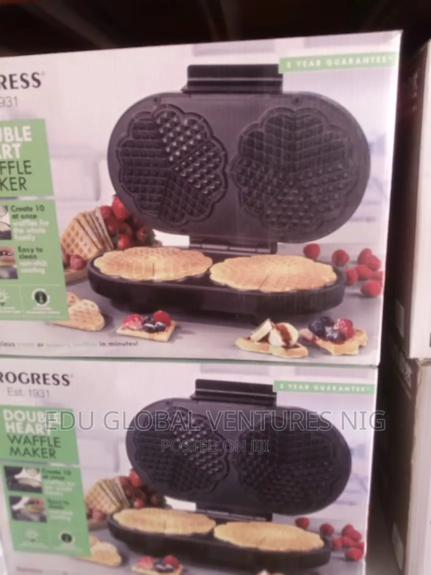 Progress Double Heart Waffle Maker.