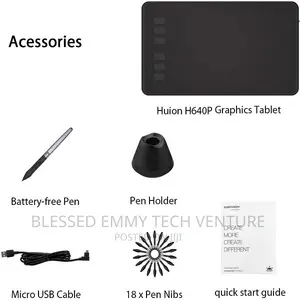 HUION H640P Graphics Tablets OSU Drawing Tablet
