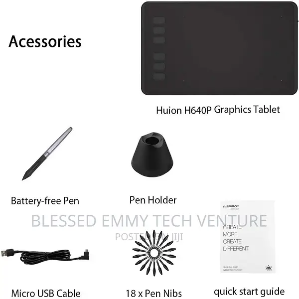 HUION H640P Graphics Tablets OSU Drawing Tablet