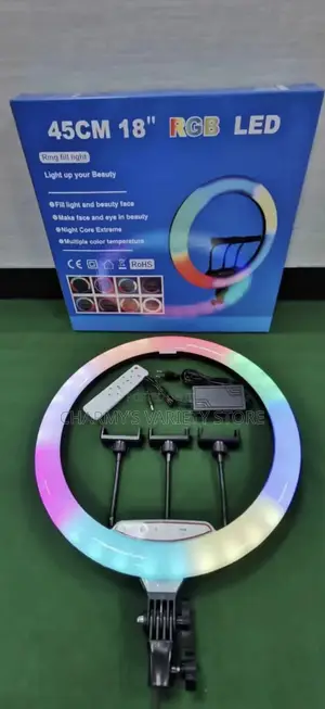 RBG 18 Inches Ring Light With Tripod Stand