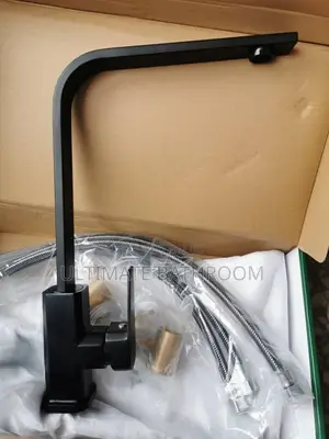 Black Curve Sink Mixer Tap