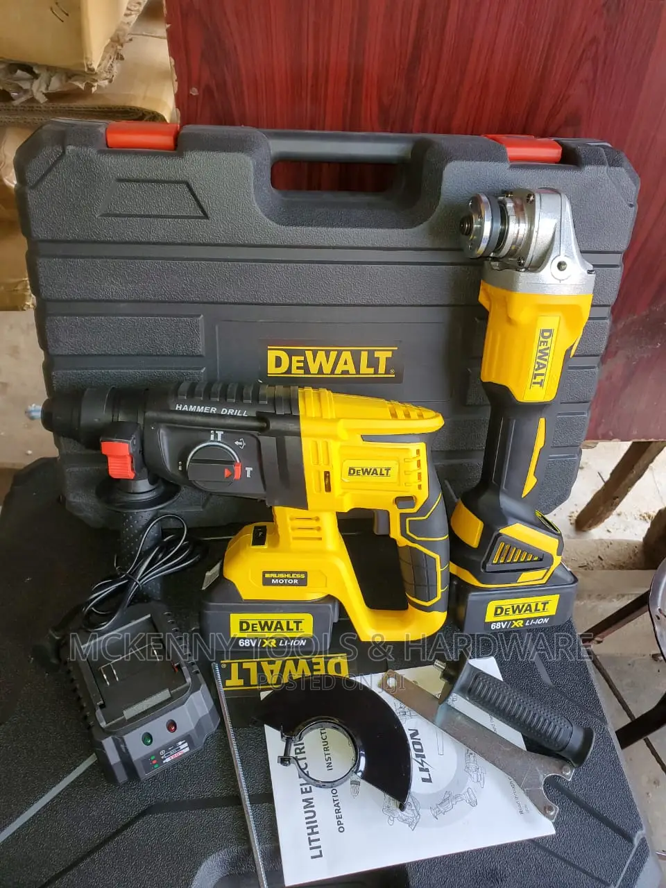 Cordless Hammer Drill X Cordless Grinder Dewalt 68v