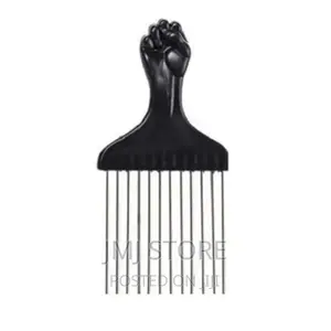 Professional Afro Hair Comb - Black