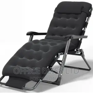 Outdoor Seating Relaxing Chair With Cushion - Black