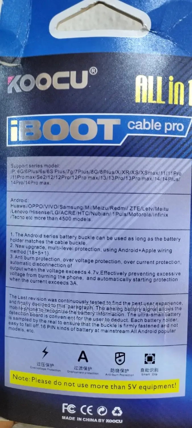 Koocu K-115 All in One iPhone Android Power Iboot Pro Cable
