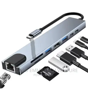 Photo - USB C Hub, 8 in 1 Type C Hub Adapter With HDMI, PD Power