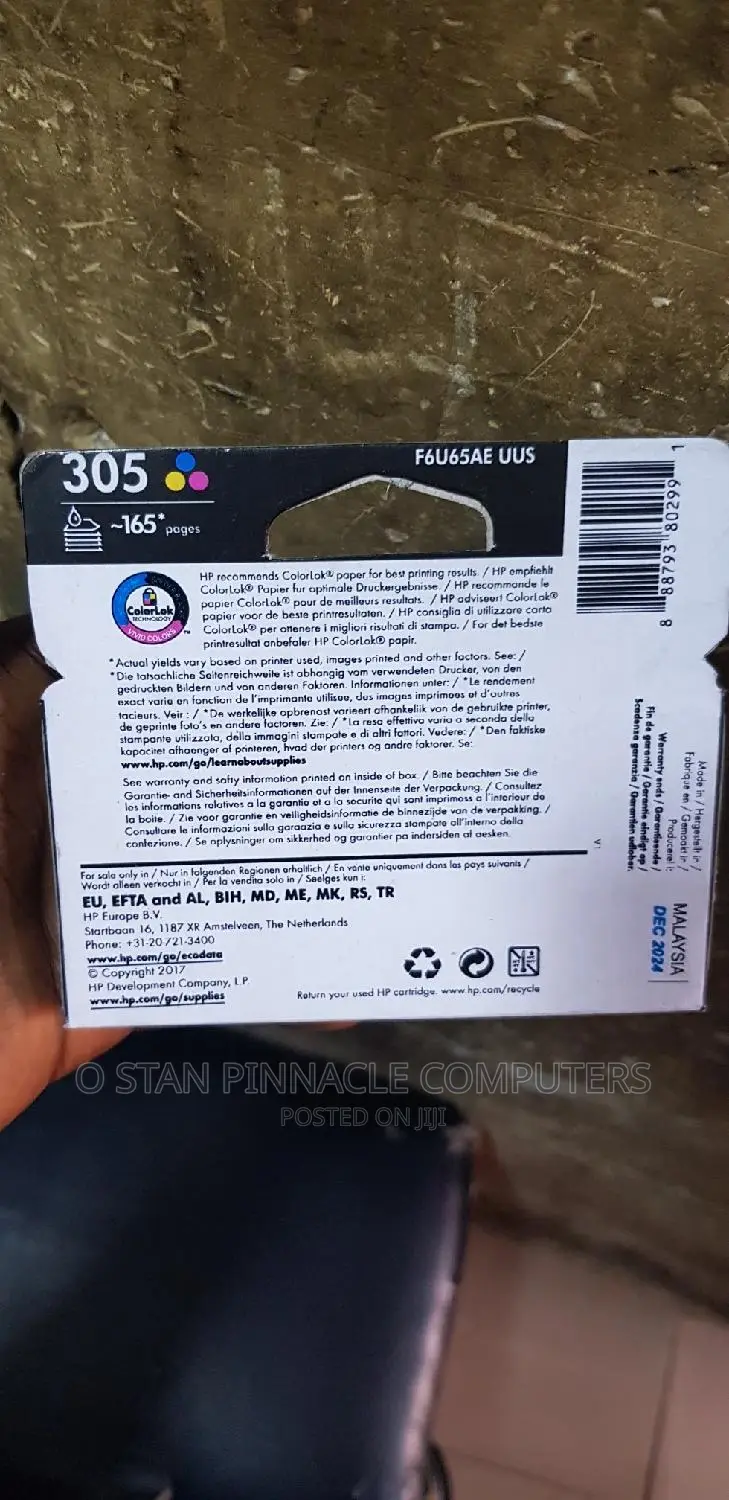 Hp 305 Coloured Ink