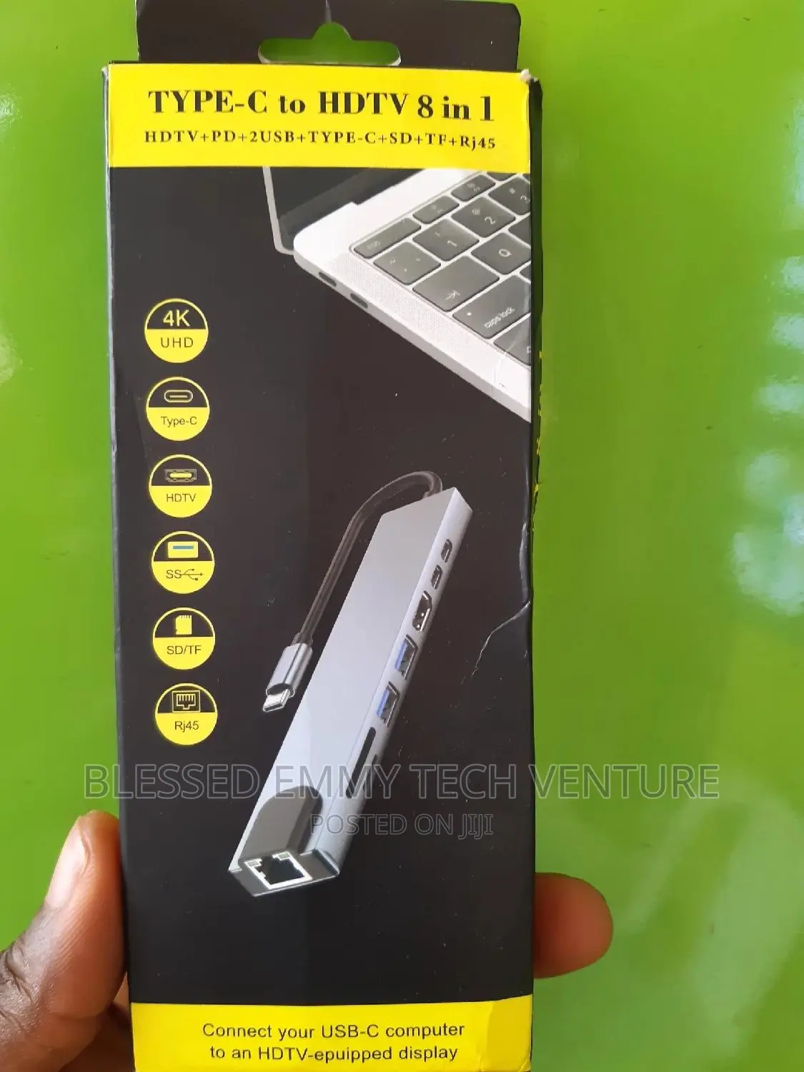 USB C Hub, 8 in 1 Type C Hub Adapter With HDMI, PD Power