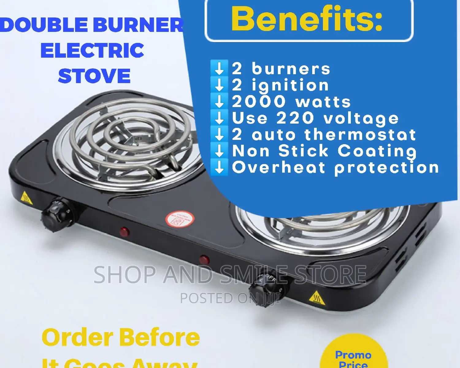 Durable Double Electric Stove