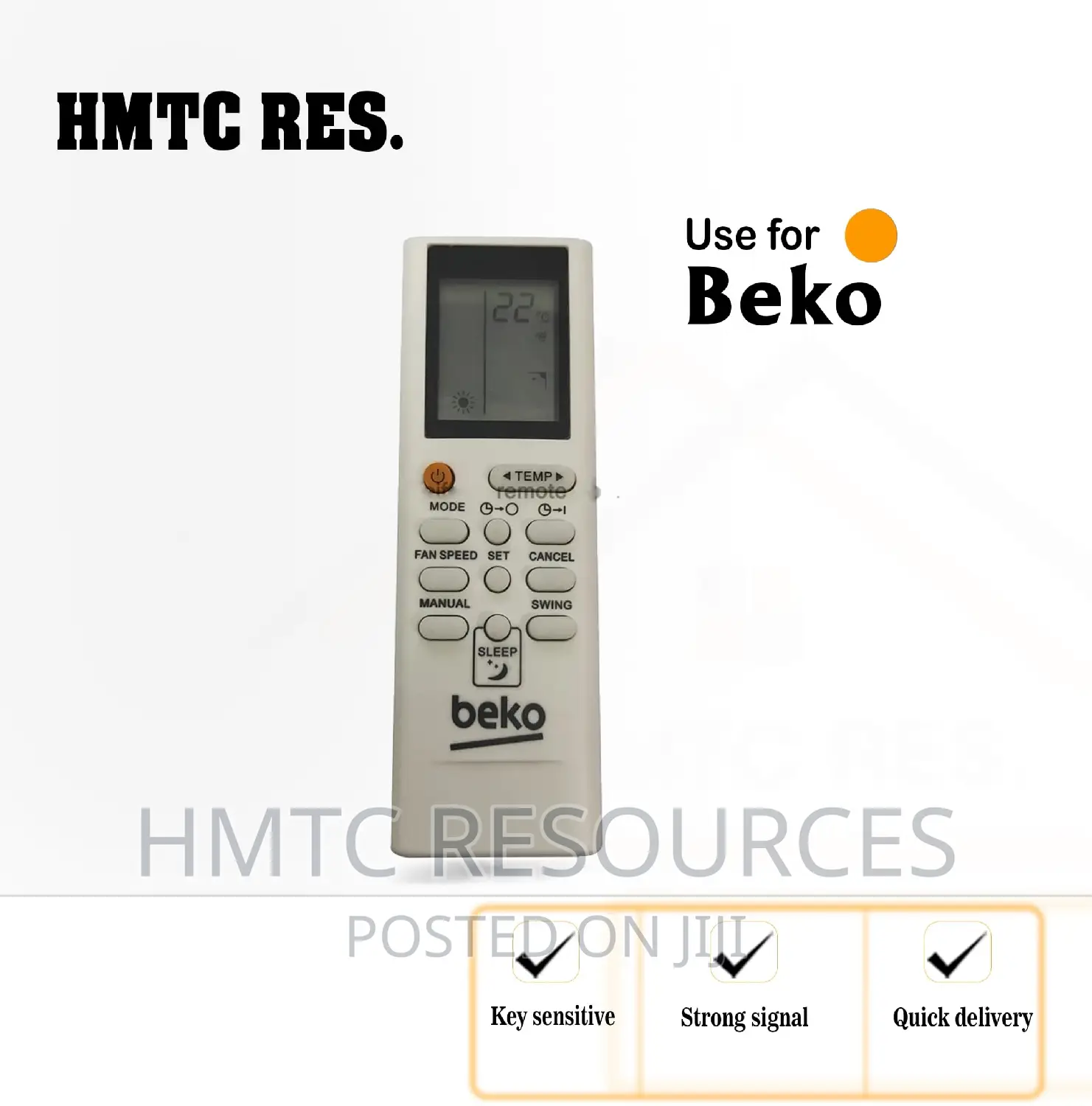 Beko Split Unit Air Conditioner Remote Control