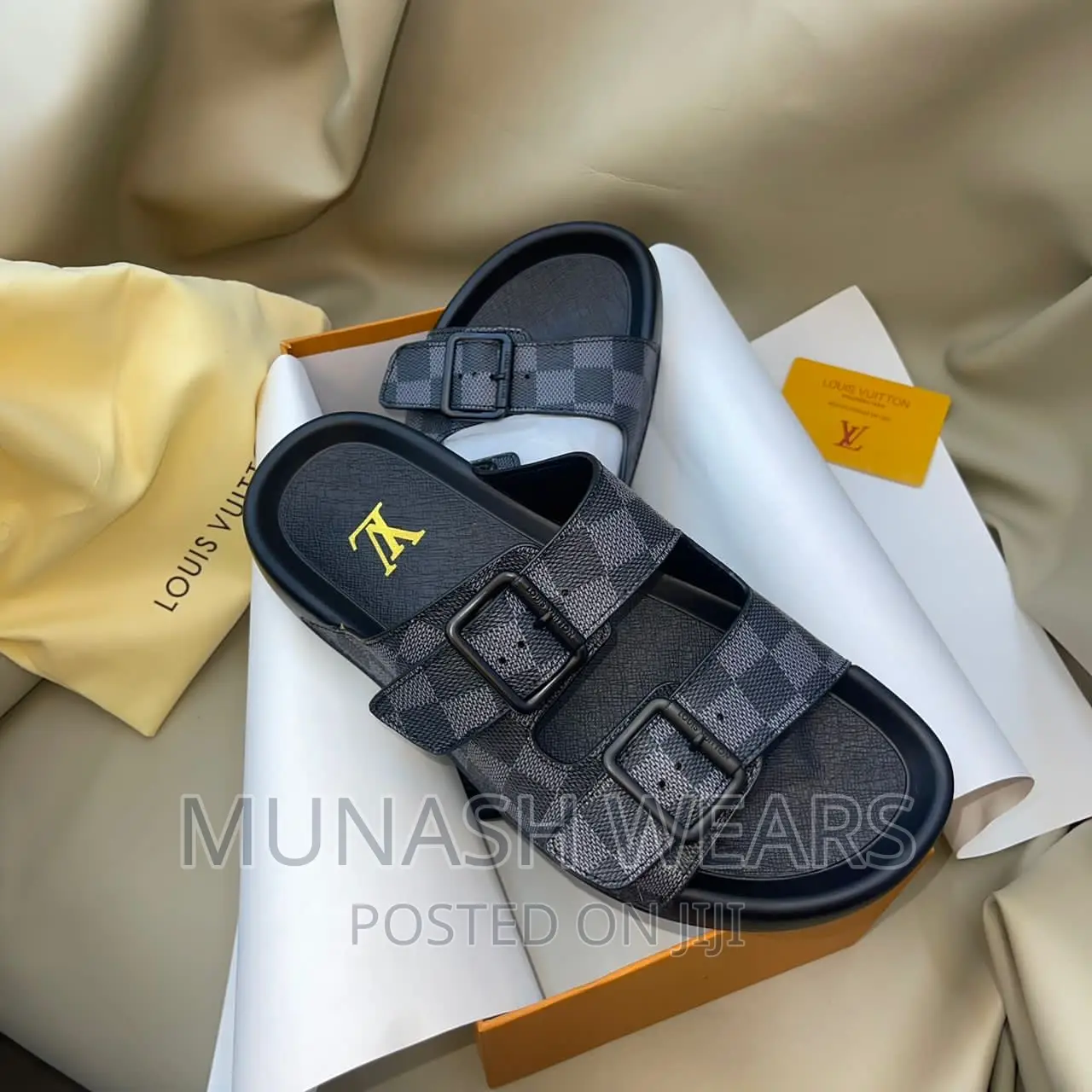 Louis Vuitton Leather Slipers