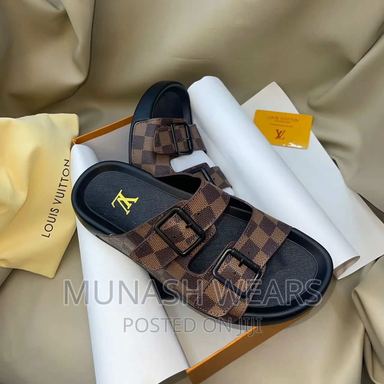 Louis Vuitton Leather Slipers