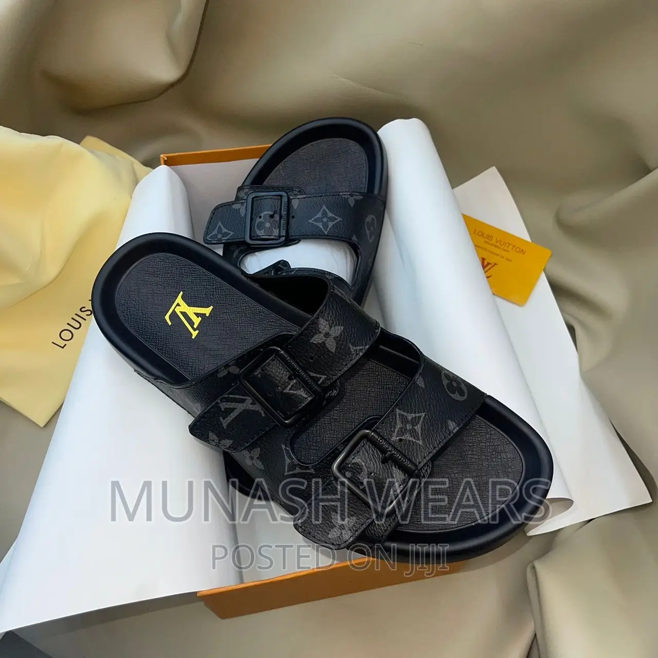 Louis Vuitton Leather Slipers