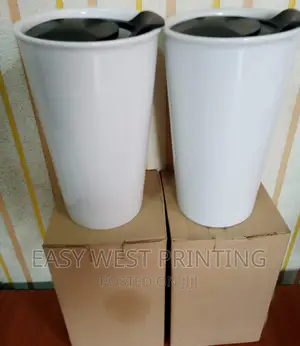 White Coated Club/Party Mug With Cover