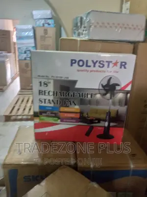 Photo - Polystar (Pv3018b) 18-Inch Rechargeable Standing Fan