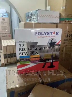 Photo - Polystar 18'' Rechargeable Stand Fan =Pv3018b