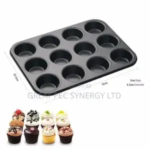 Non Stick Cupcake Baking Trays - 12 Cups