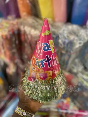 Colorful Birthday Party Cone Caps