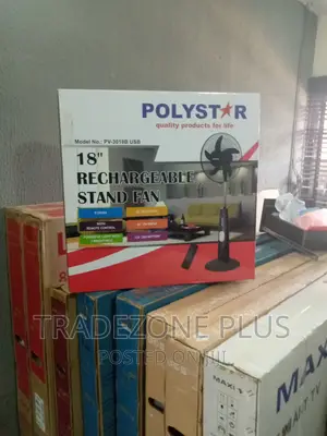 Photo - Brand New Polystar 18'' Rechargeable Standing Fan[Pv3018b]