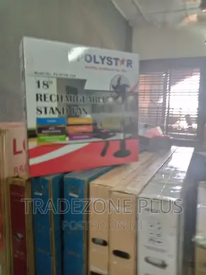 Photo - Brand New Polystar Pv3018b 18'' Rechargeable Standing Fan