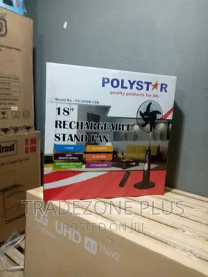 Photo - New in Polystar (Pv3018b) 18'' Rechargeable Standing Fan