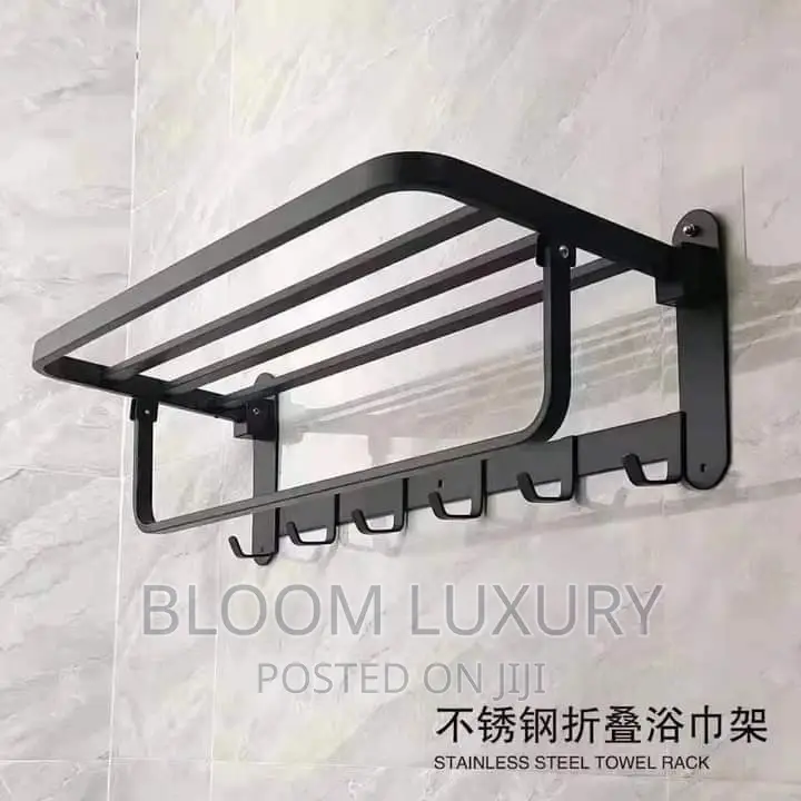 Matte Black Multiple Towels Rack