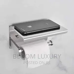 Tissue Holder With Phone Shelf