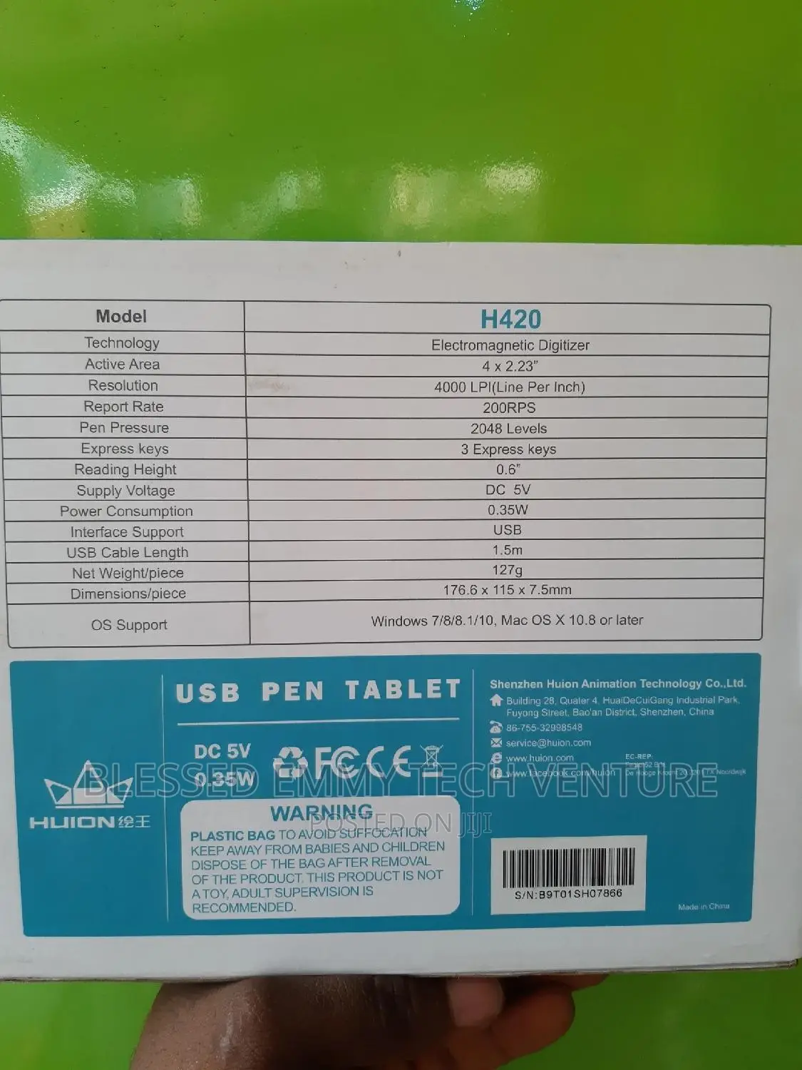 Huion H420 Professional Graphics Drawing Tablet
