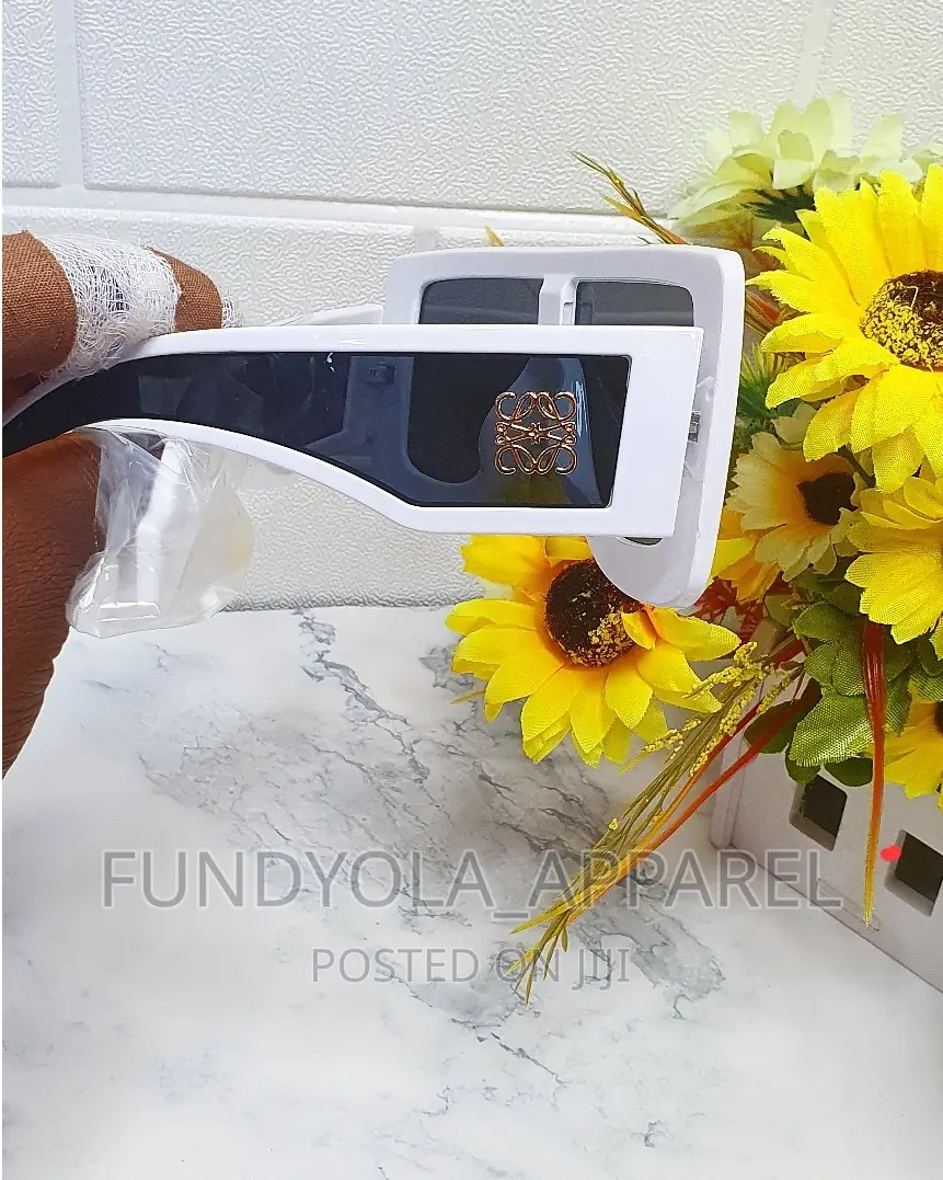 Bold White Loewe Sunglasses