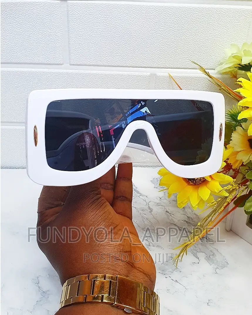 Bold White Loewe Sunglasses