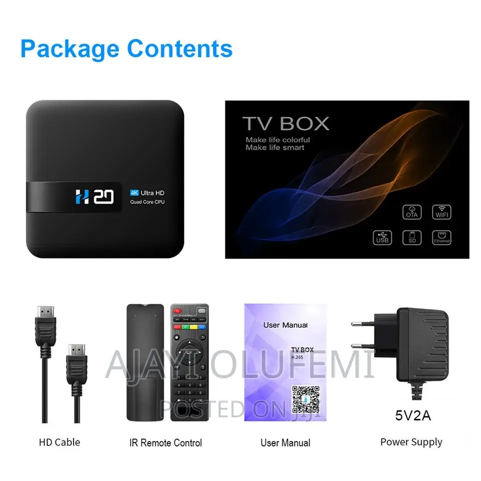 H20 Pro Smart Android TV Box.