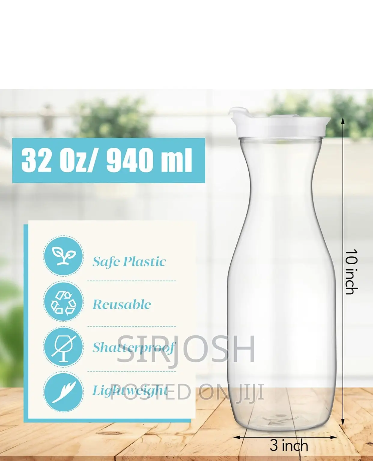 Transparent Carafe Bottle