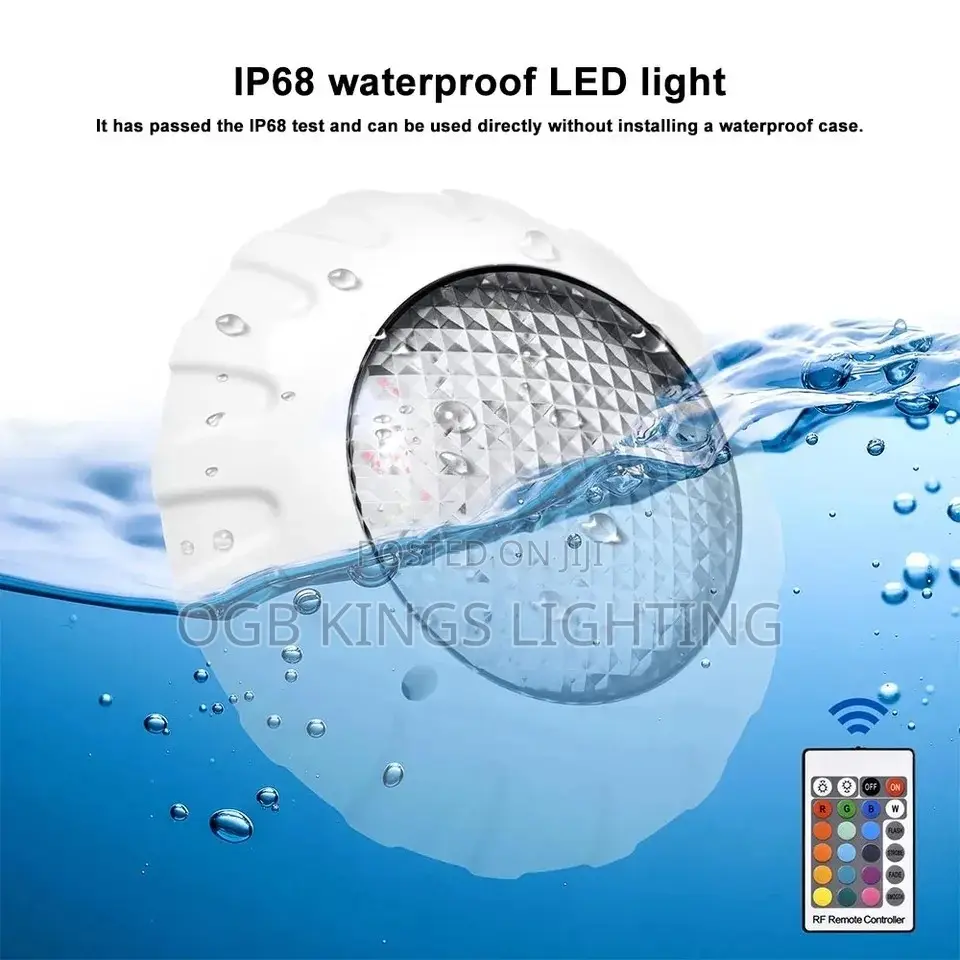 Swimming Pool Light RGB Remote Control Underwater Nightligh