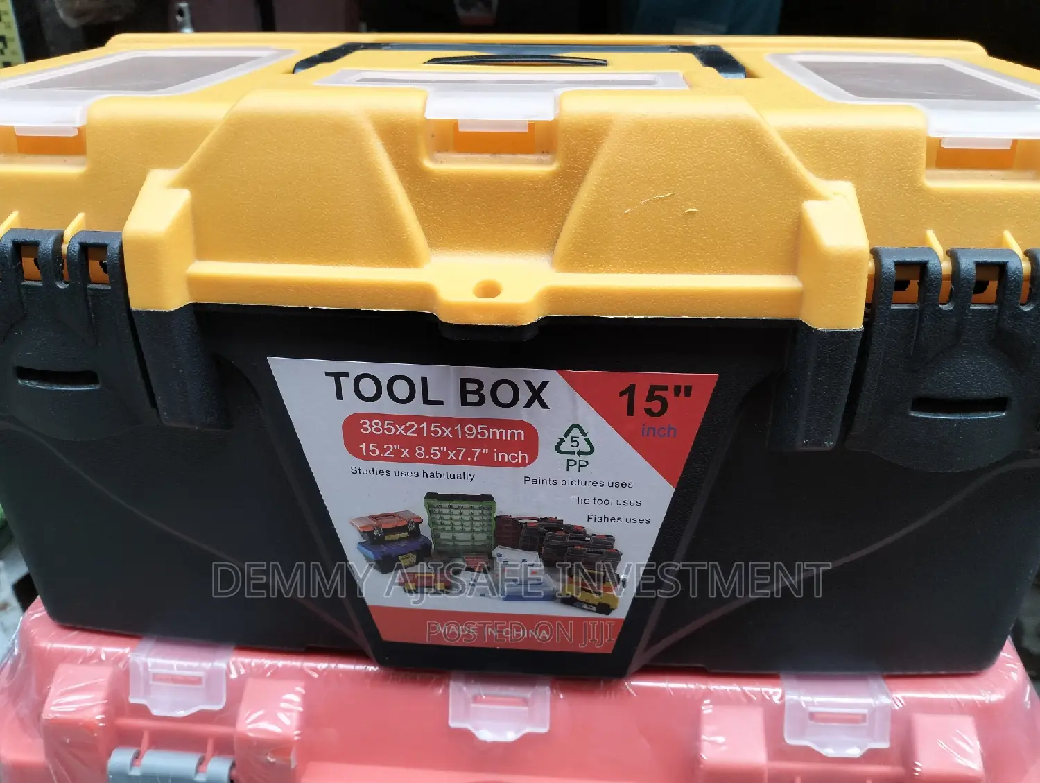 Empty Plastic Tools Box 15"