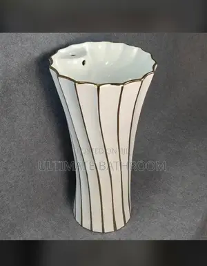 White And Gold Standing Wash Hand Basin