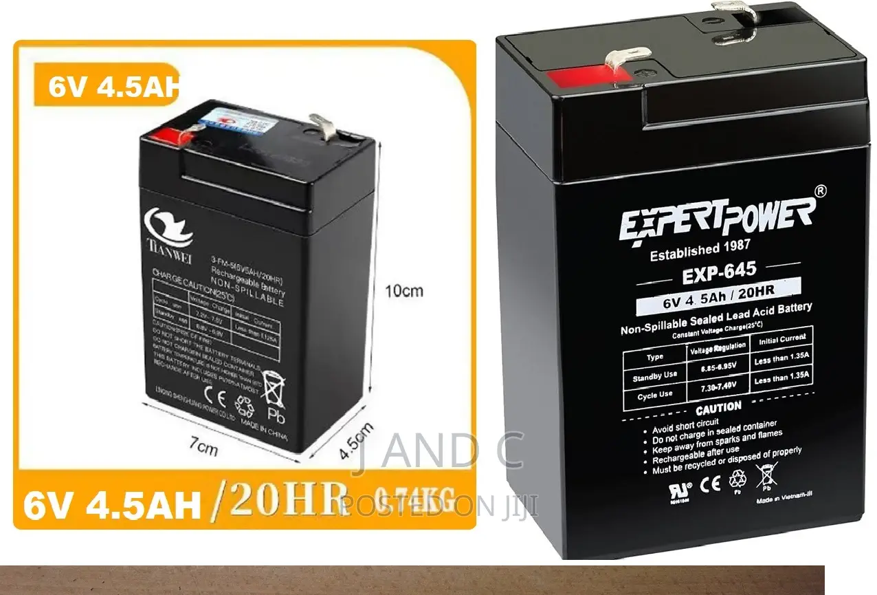 6V 4.5A Battery
