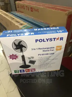 Polystar Pv-8516b 16" Rechargeable Standing Fan