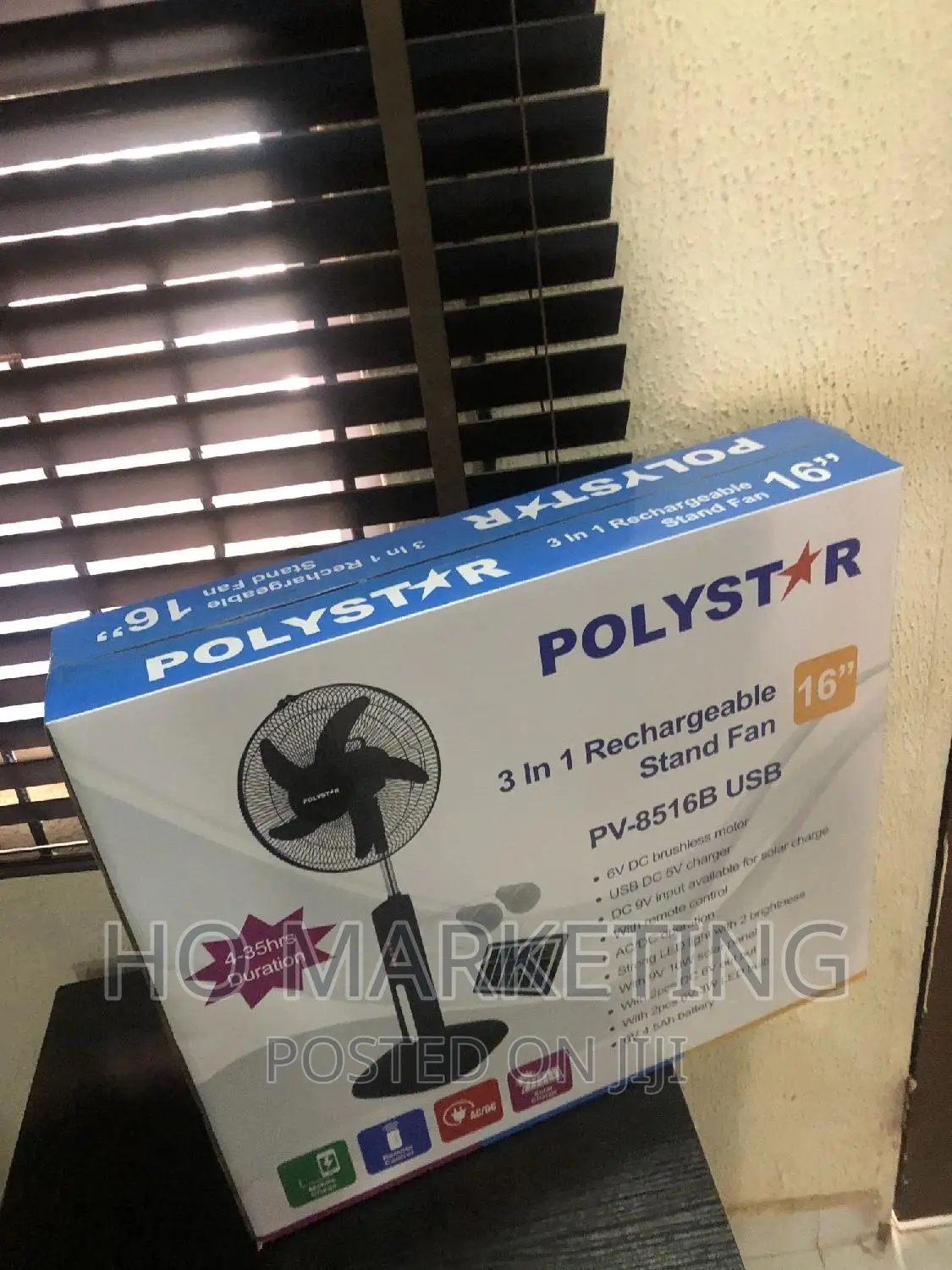 Best Quality 16" Polystar Rechargeable Standing Fan